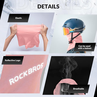 Ski Mask Cycling Balaclava Windproof, Thermal Neck Gaiter Soft Full-Mask Polar Fleece Headwear 4 Colors for Autumn Winter Skating, Skiing, Running, Cycling