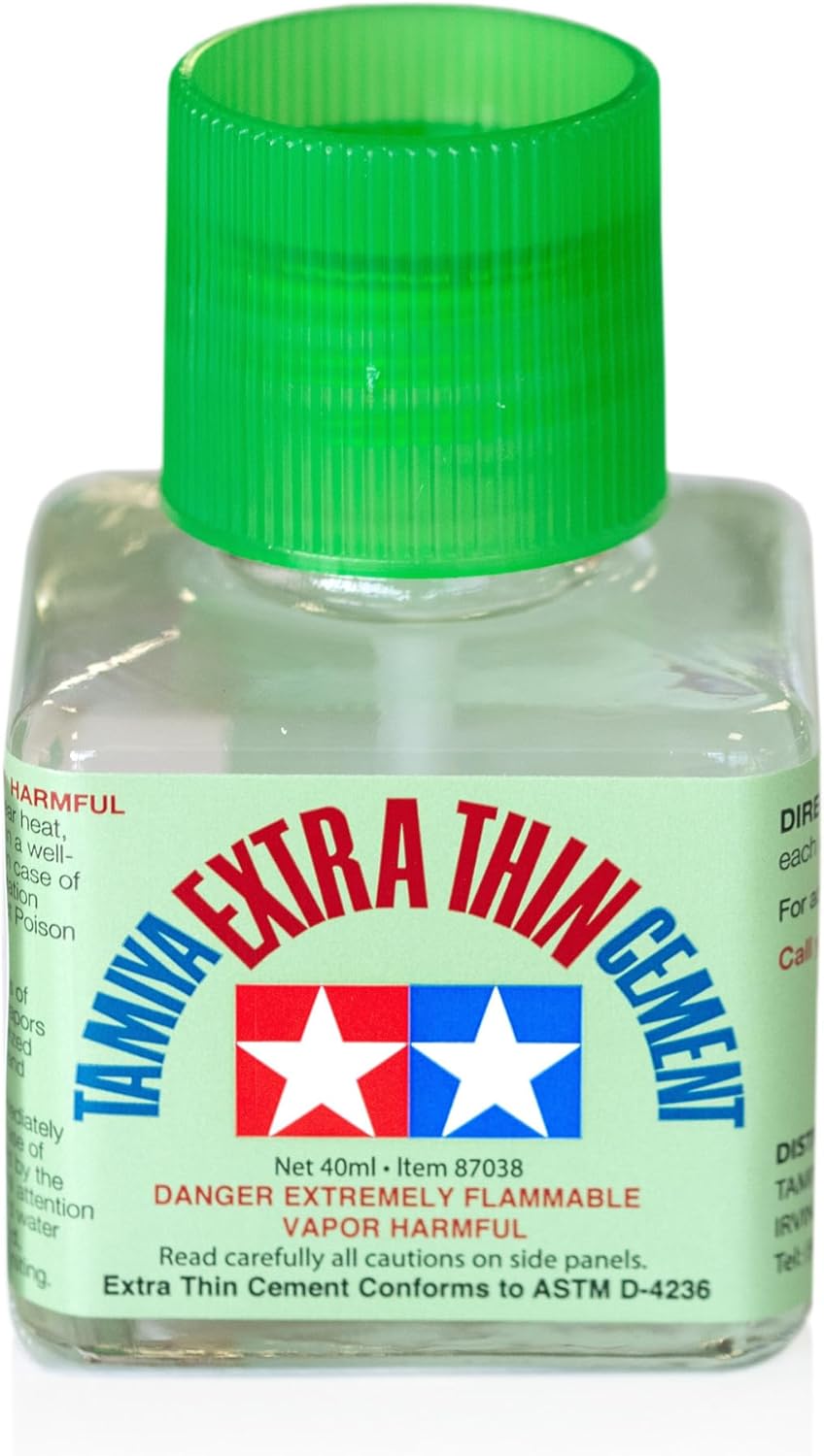 Extra Thin Liquid Cement Glue with Applicator Brush - 40Ml Bottle - 87038