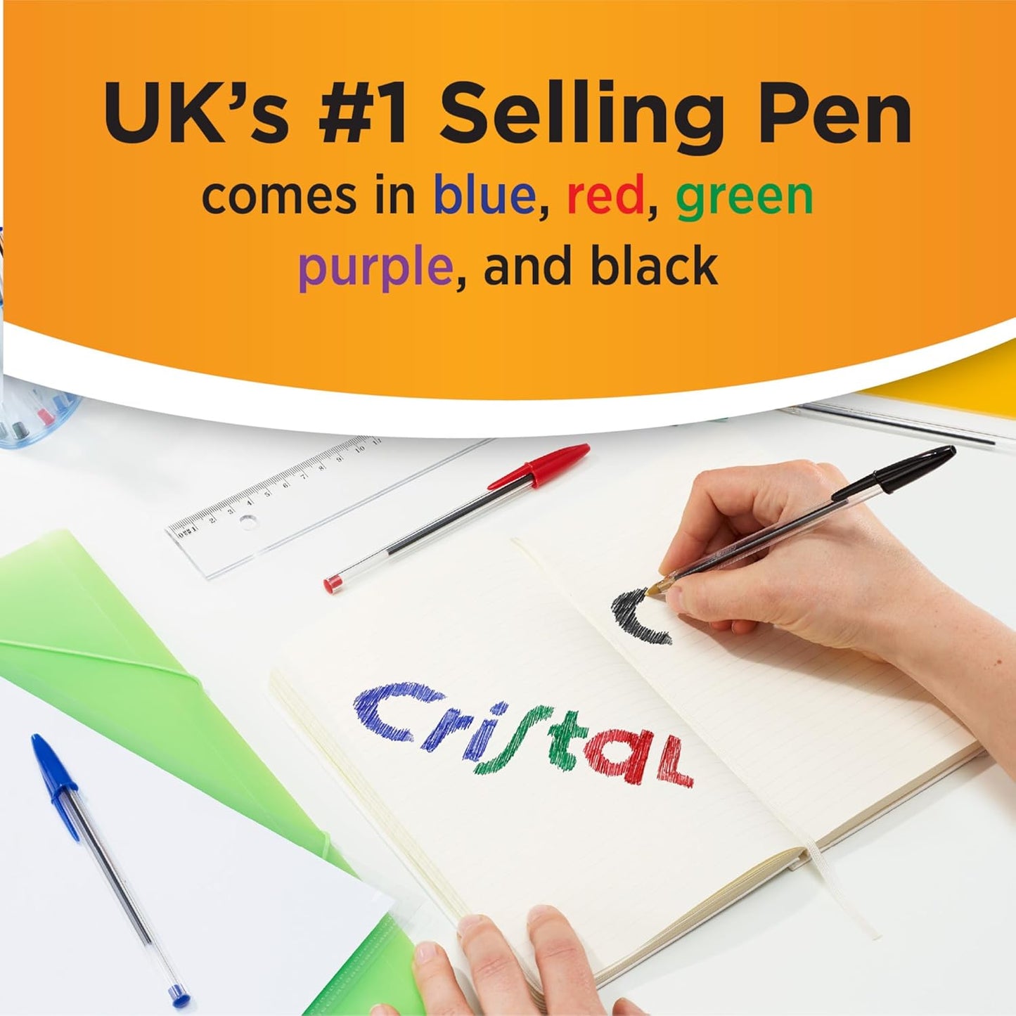 Cristal Original Ballpoint Pens Medium Tip (1 Mm) – Black, Box of 10