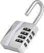 Locker Padlocks with Code, 4 Digit Combination Padlock for Gym Locker, [2023 Locker Trend] School Locks, Heavy Duty Outdoor Padlock Weatherproof for Gate, Fence, Shed, Garage (Silver, 1 Pack)