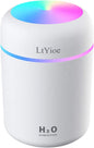 Humidifier Portable Mini Humidifiers for Bedroom, Personal Desktop Air Humidifier with Colorful Cycling Light, 2 Mist Modes and Auto Shut-Off, Super Quite for Office Home Car(White)