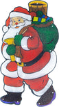 70370 LED Santa Claus Christmas Window Light / Metallic Silhouette Light / Indoor Christmas Decorations / Battery Operated / 52Cm X 29Cm