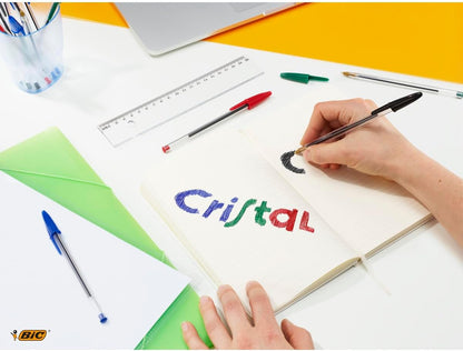 Cristal Original Ballpoint Pens Medium Tip (1 Mm) – Assorted Colours, Box of 10
