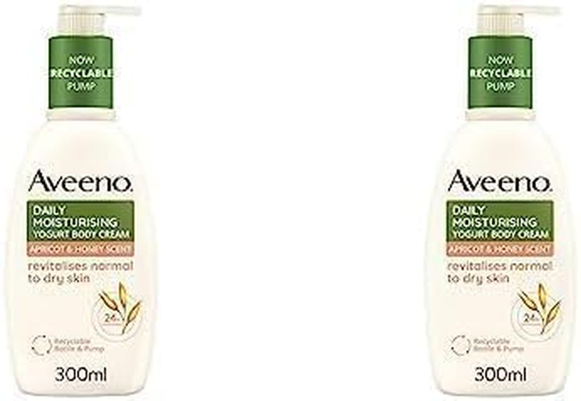 , Daily Moisturising Yogurt Body Cream, Revitalises Normal to Dry Skin, Apricot and Honey Scent, 300Ml [Packaging May Vary] (Pack of 2)