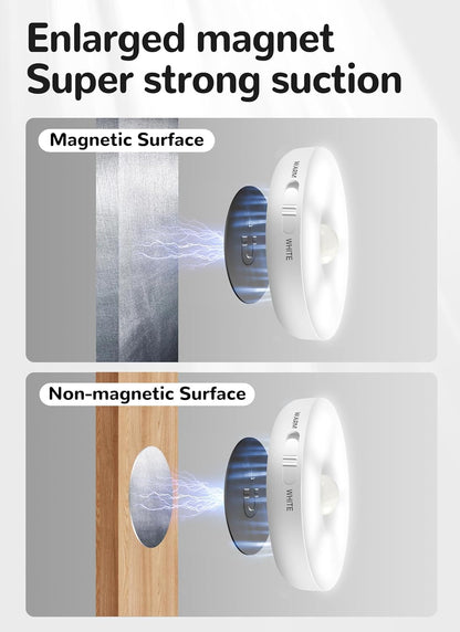 Motion Sensor Lights Indoor,6 Pack Wireless LED Rechargeable Magnetic Stick on Wall Night Light,Battery Operated USB Charging,Stair, Corridors, Closet, Kitchen Light under Cabinets Puck Light