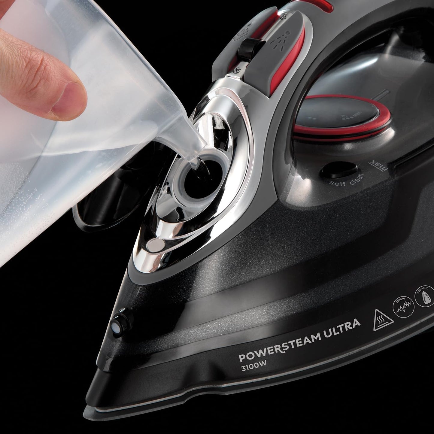 Steam Iron [3100W, 210 G/Min Extra Steam Boost, 70 G/Min Steam] Power Steam (350Ml, Ceramic Soleplate, Self-Cleaning & Spray Water Function, Anti-Limescale, Drip Stop) 20630