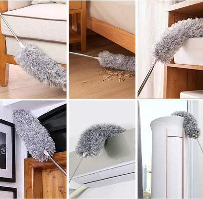 Extendable Microfiber Duster Duster with 108" Telescoping Extension Pole No Scratch to Ceiling Washable Hand Duster for Cleaning High Ceiling Fans Blinds Cobweb Cars