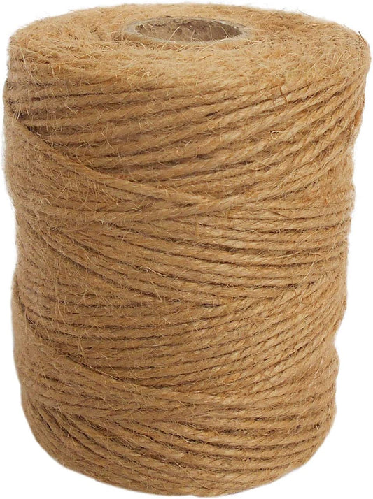 Jute Twine Biodegradable Garden Twine - 333 Feet / 101M Jute String, 3 Ply 2Mm Thickness Jute Rope for Decoration, Garden, Floristry, DIY Arts, Bundling, Crafts & Wrapping - Brown (Pack of 1)