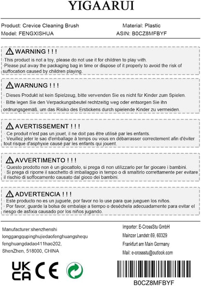 Crevice Cleaning Brush, Bathroom Tile Groove Gap Cleaning Brush,Premium Crevice Cleaning Tool Aluminum Support with 15° Angle Magic Brush, Thin Cleaning Brush for Home Kitchen