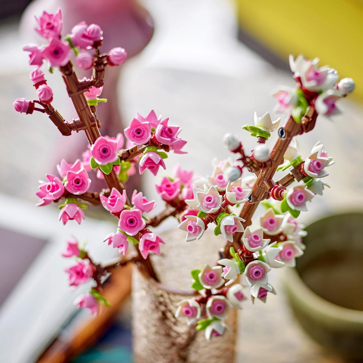 Cherry Blossoms Artificial Faux Flowers Set - Makes a Great Desk Decor Accessory or Kids' Bedroom Decoration - Gift Idea for 8 plus Year Old Girls, Boys and Teens - Valentine'S Day Treat - 40725