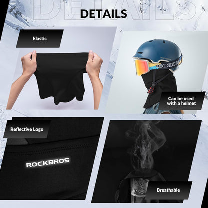 Ski Mask Cycling Balaclava Windproof, Thermal Neck Gaiter Soft Full-Mask Polar Fleece Headwear 4 Colors for Autumn Winter Skating, Skiing, Running, Cycling