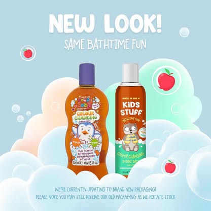 Crazy Soap Colour Changing Bubble Bath, Orange to Green | Kids Bubble Bath | Dermatologically Tested | Mild & Gentle | Vegan | Cruelty Free | 300Ml