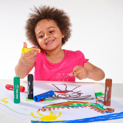 Paint Sticks for Kids - 20 Pack Assorted Colours & Fun Storage Tub - Twist & Paint, Mess-Free, Fast Drying Action, Easy Clean Up, Vibrant Colours, Multi-Surface