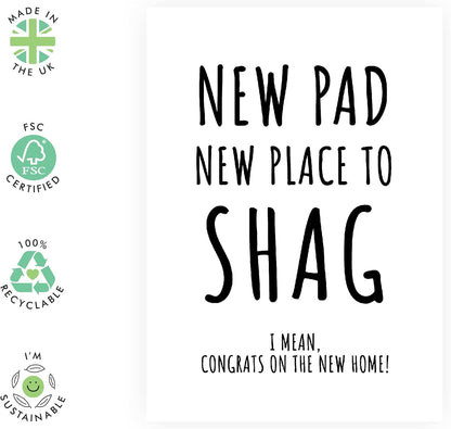 New Home Card - Happy New Home Gifts for Couple Friends - Congratulations on Your New Home Card - Housewarming Gifts for New Home - Moving House Card - Comes with Stickers - Made in UK