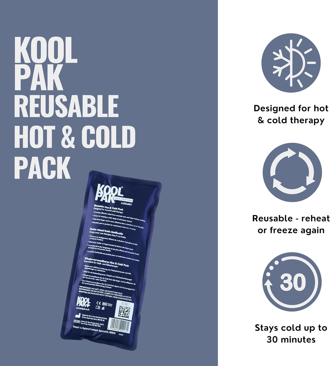Reusable Luxury Hot and Cold Gel Pack 12Cm X 29Cm (10)