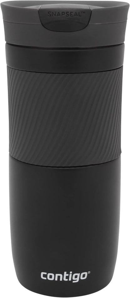 Byron Snapseal Travel Mug | Stainless Steel Thermal Mug | Vacuum Flask | Leakproof Tumbler | Coffee to Go Mug with BPA Free Easy-Clean Lid