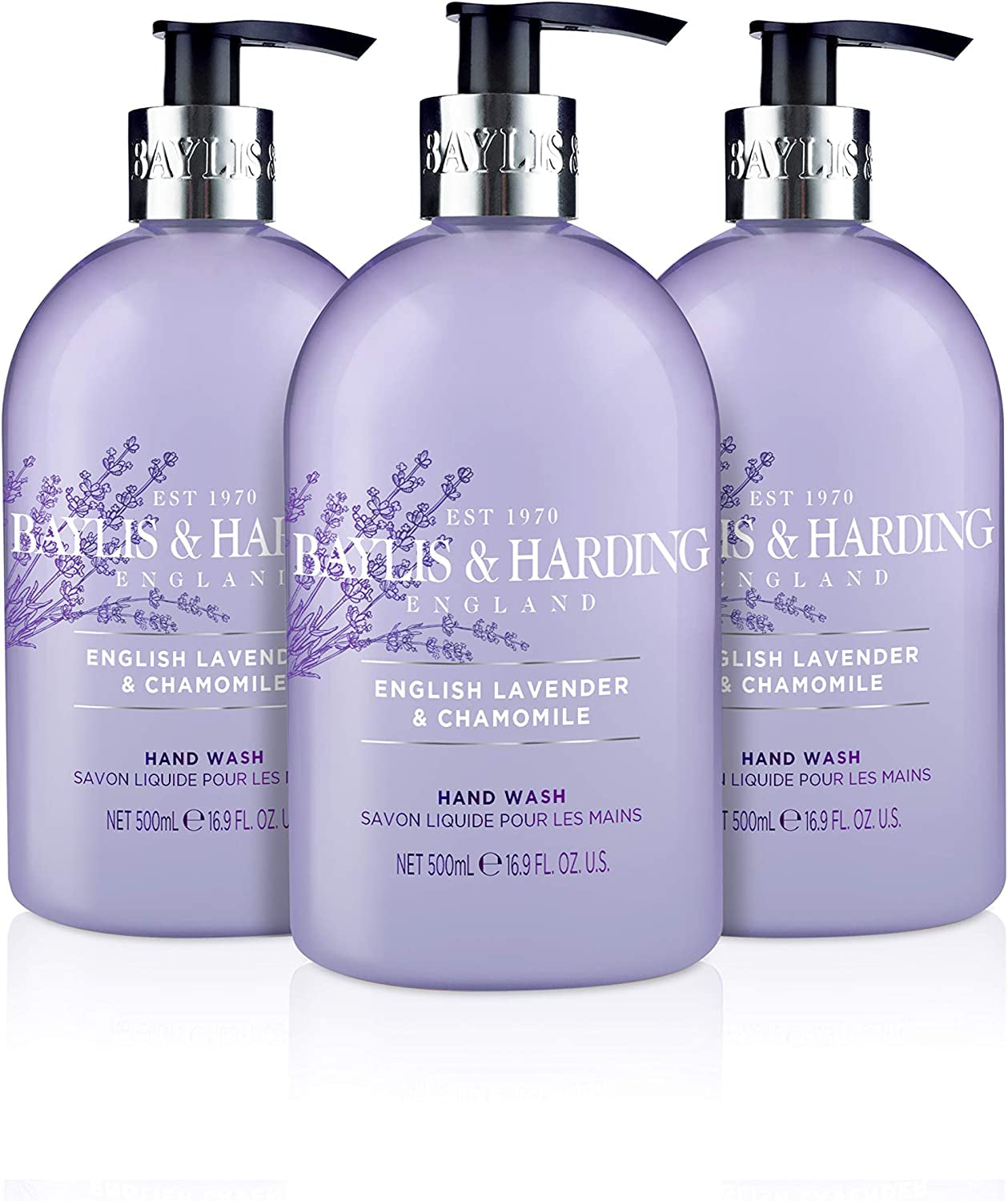English Lavender and Chamomile Hand Wash, 500 Ml (Pack of 3) - Vegan Friendly