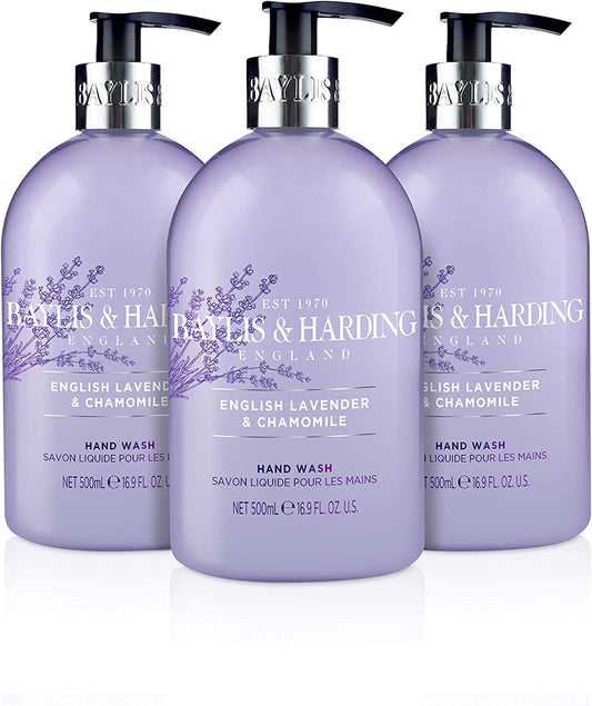 English Lavender and Chamomile Hand Wash, 500 Ml (Pack of 3) - Vegan Friendly