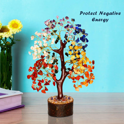 Chakra Tree - Healing Crystals - Crystal Tree of Life Decor - Feng Shui - Crystals and Gemstones - Spiritual Decor - Good Luck Charm - Seven Chakra Tree - Chakra Stone