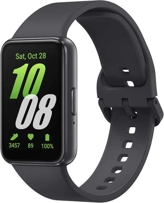 Galaxy Fit3, Smart Watch, Fitness Tracker, Health Monitoring, Black, 3 Year Manufacturer Extended Warranty (UK Version)
