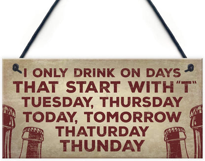 Novelty Alcohol Plaque Drinking Man Cave Hanging Wall Sign Home Bar Pub Gifts BEER VODKA GIN CIDER Gifts