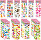 50 Sheets Puffy Stickers for Kids, 1000+ Children 3D Stickers Party Bag Filler for Party Rewarding Gifts Scrapbooking Including Animals Letter Fish Dinosaurs Numbers Fruits Trucks Airplane