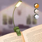 9 LED Clip on Book Light, 3 Eye-Protecting Modes Flexible Reading Light Book Lamp (Warm&Cool White) -Stepless Dimming, Rechargeable, Long Battery Life, 4-Level Power Indicator-Intense Green