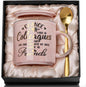 Leaving Gifts for Colleagues Women, Chance Made Us Colleagues - Work Colleague Coworker Gift for Christmas Going Away Farewell Retirement Thank You Bestie Friend, 14Oz Pink Marble Cup with Gold, Boxed
