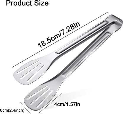5Pcs Kitchen Tongs, Stainless Steel Food Serving Tongs Buffet Tongs 7'' Cooking Tongs Frying Tongs,Pasta Salad,Bbq,Cake Home Party,Easy to Clean,Easy Grip,Non Stick