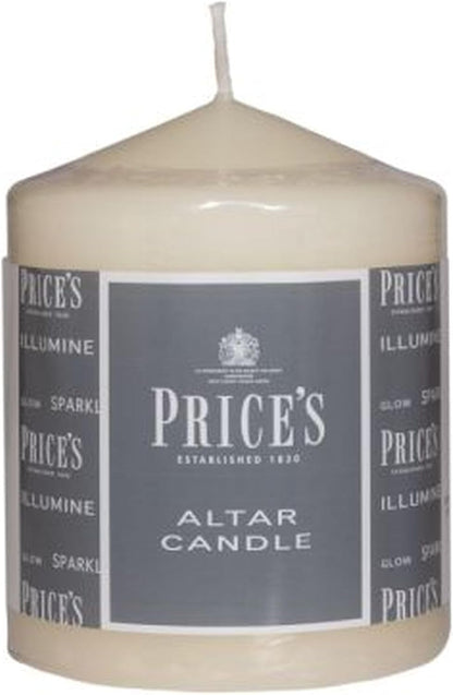 Candles - Altar Candle - 100Mm X 80Mm - Unscented - up to 50 Hour Burn Time - Smokeless & Dripless
