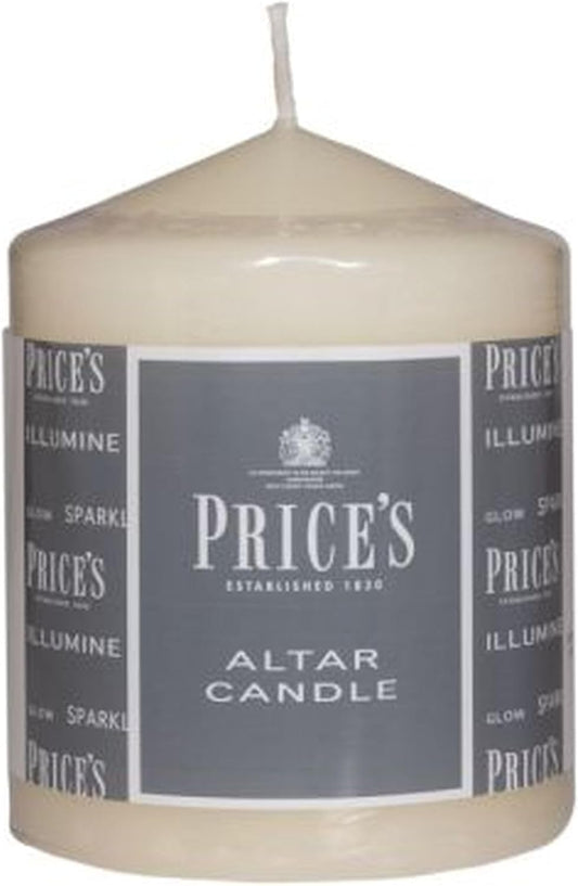 Candles - Altar Candle - 100Mm X 80Mm - Unscented - up to 50 Hour Burn Time - Smokeless & Dripless