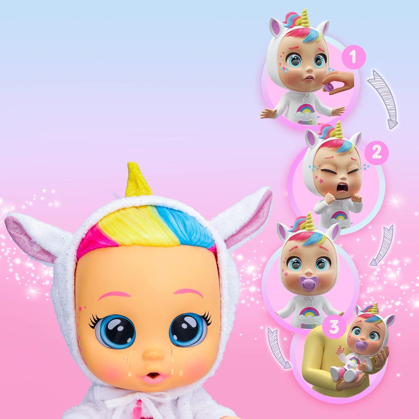 Dressy Fantasy Dreamy | Interactive Doll That Cries Real Tears with Hair to Style, Clothes to Wear and Accessories - Toy and Gift for Boys and Girls