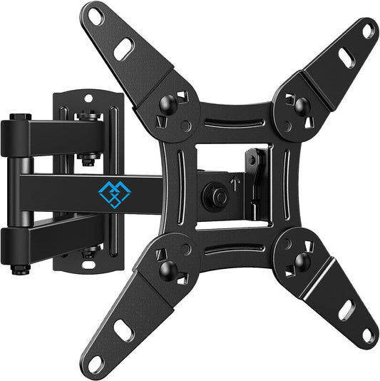 TV Wall Bracket for 13-42 Inch Tvs, Swivels Tilts TV Wall Mount for Flat & Curved TV，VESA 75X75Mm to 200X200Mm up to 20Kg