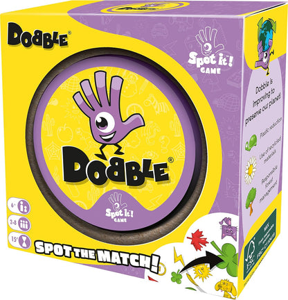 | Dobble | Card Game | Ages 6+ | 2-8 Players | 15 Minutes Playing Time