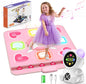 Rechargeable Dance Mat Toys for Girls, Light up Dance Pad with Wireless Bluetooth, 5 Game Modes, Adjustable Volume & LED Lights, Xmas B-Day Gifts for 3-12 Years Old Kids (Pink)