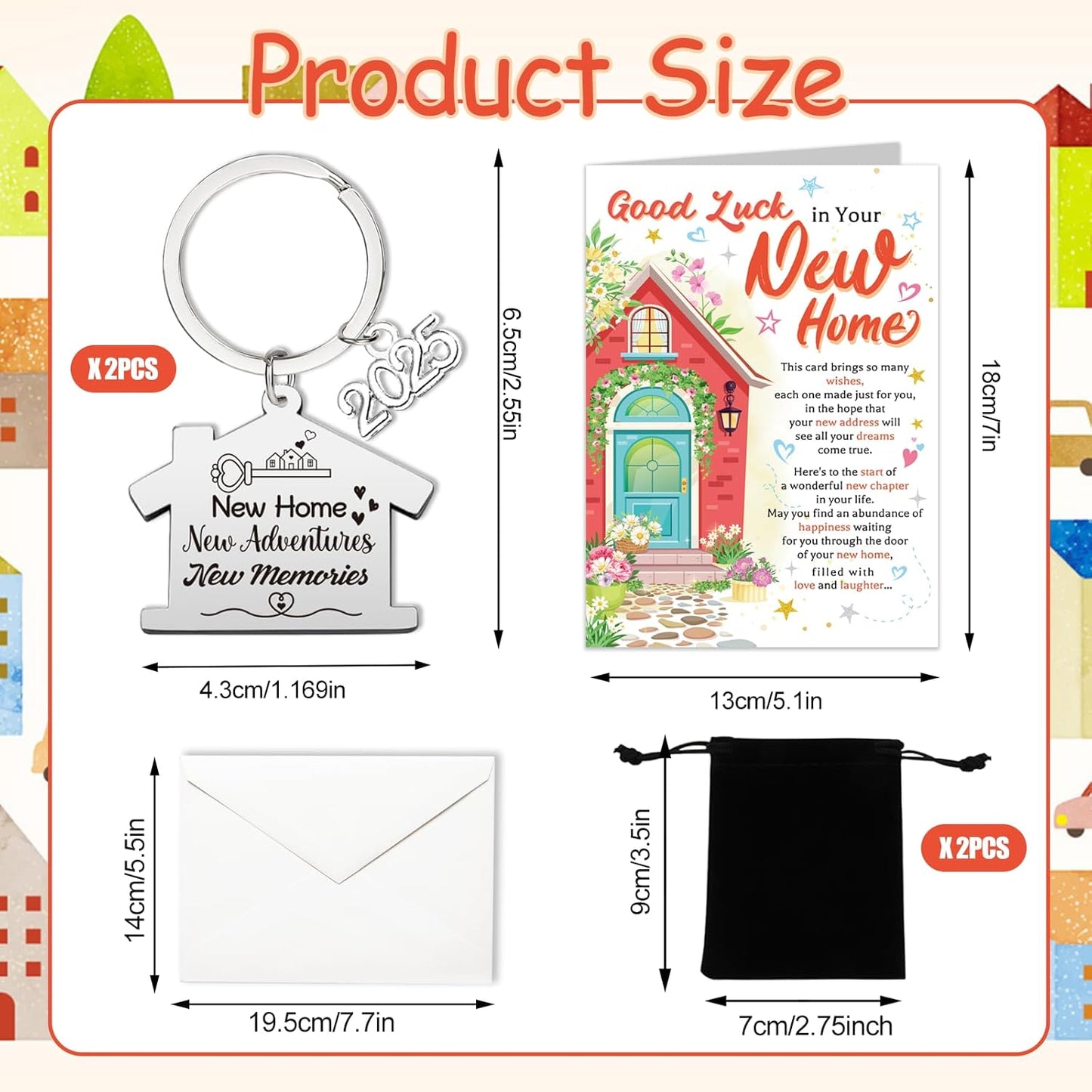 New Home Gifts, New Home Card, Good Luck in Your New Home Cards, New House Cards with New Home Keyring, House Warming Gifts New Home Gift, Housewarming Gifts for Friends Couples and Family