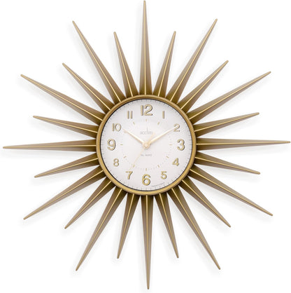 Clock, Gold, 43 Cm L X 43 Cm W