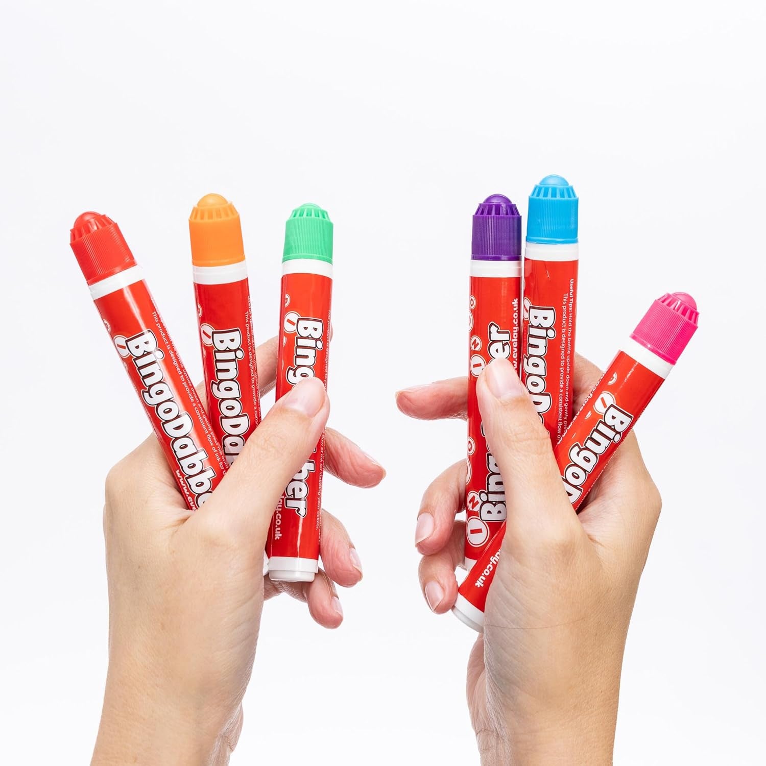 Bingo Dabbers Markers Mixed Colours Pens for Bingo Tickets Games - Pack of 6