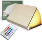 Led Book Light Wooden Folding Lamp with Remote Control, 16 Colours & Timer Table Book Lamp Night Light Perfect for Home, Office & Room Decor | Christmas & Birthday Gifts for Men Women