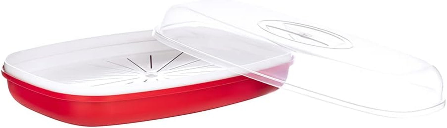 NS626 Microwave Fish Streamer/Poacher, Red Base, Clear Lid, 270Mm
