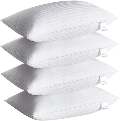 Pillows 4 Pack Hotel Quality Pillows Side Sleeper Bounce Back Bed Pillow Hypoallergenic & anti Dust Mite Resistant Premium Filled Hotel Pillows Pack of 4