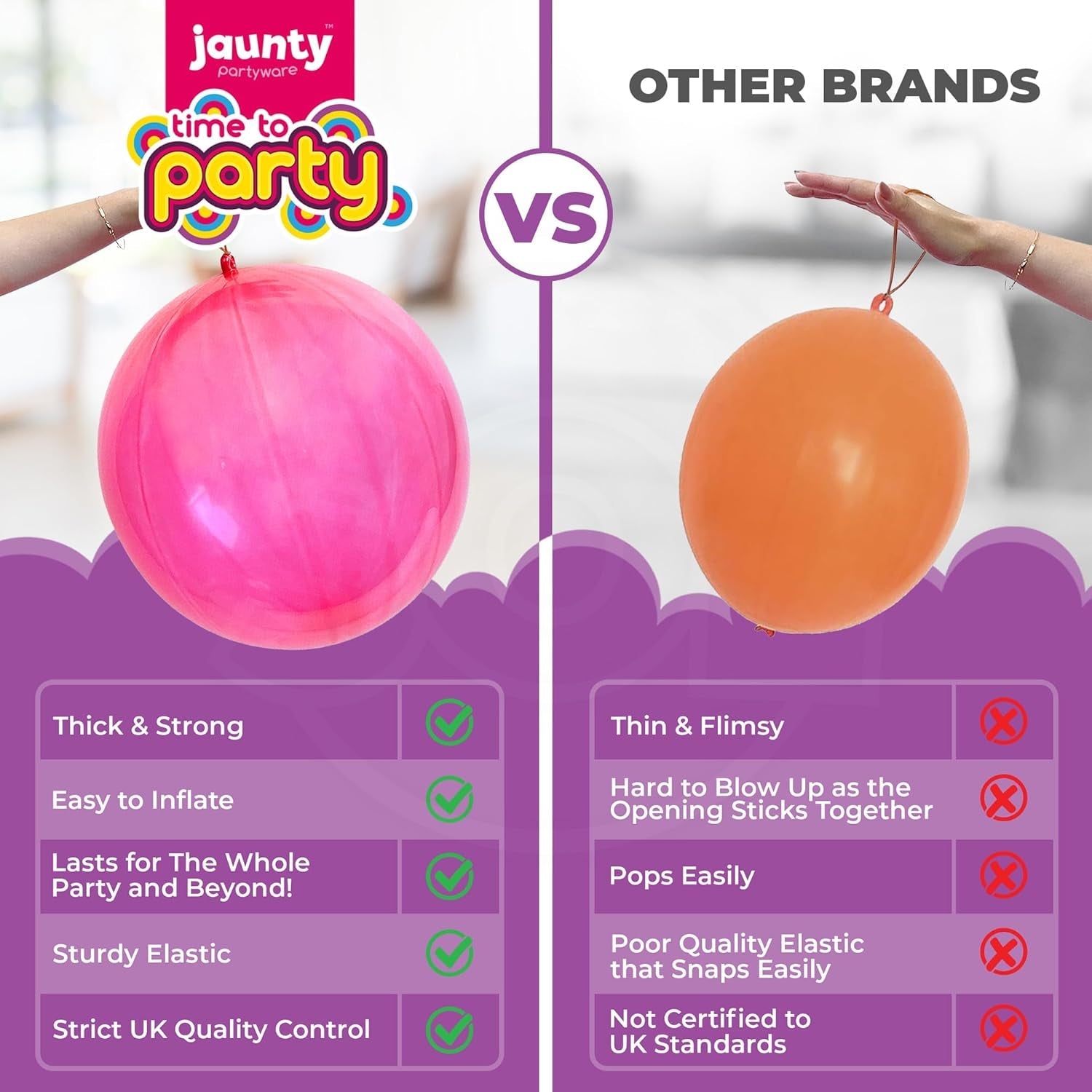 25X Large Punch Balloons for Kids Ideal Party Bag Fillers - 12 Inch Large Size - Assorted Colours - Fun Children’S Party Ideas - Thick & Strong - Easy to Inflate