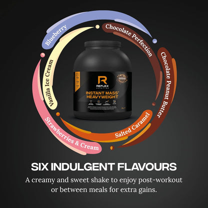 Nutrition Instant Mass Heavyweight - Mass Gainer - over 1000 Kcal per Serving, 60G Protein, Creatine - High Calorie Post Workout or before Bed Protein Shake (Chocolate Perfection, 2 Kg)