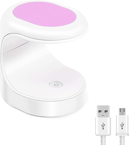 UV Nail Lamp,  9W Mini Nail Dryer Portable UV Lamps for Gel Nails USB Gel Lamp, 60S Quick Drying Nail Lamp for Gel Polish (Purple)