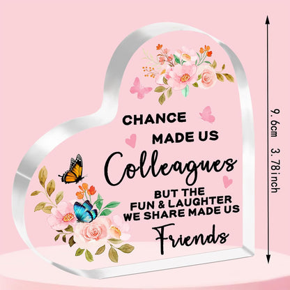 Gifts for Colleagues Work Friend Work Bestie Gifts Leaving Gifts for Colleagues Women Chance Made Us Colleagues Acrylic