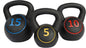 3Pce Kettlebell Weight Set with Stand for Cross Training, MMA Training, Home Exercise - 5, 10 & 15Lbs (2.2Kg, 4.5Kg & 6.8 Kg)