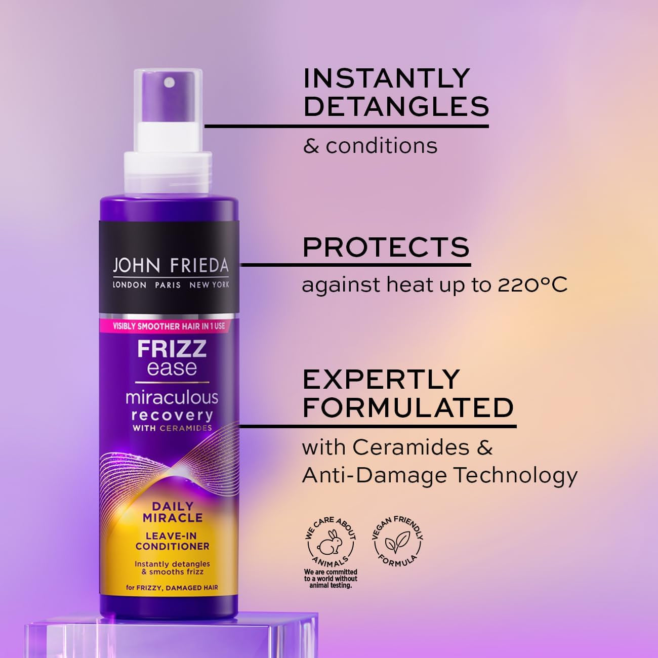 Frizz Ease Daily Miracle Leave in Conditioner, Moisturising Conditioner Spray for Frizzy Hair, 200 Ml