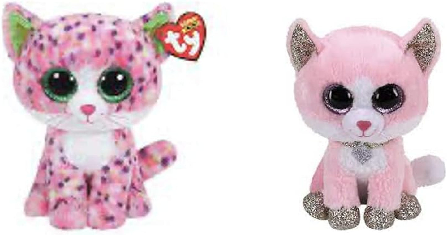 2007516 Fiona Cat Beanie Boo Pink Stuffed Animal, Multicoloured