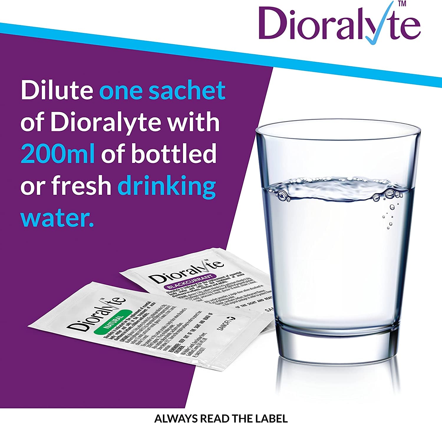 - Fast and Effective Supplement Treatment for Reducing Dehydration and Replacing Electrolytes (Mineral Salts) of Lost Body Water and Salts- Blackcurrant Flavour - 6 Sachets