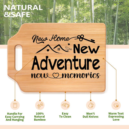 New Home Gifts for Couple Friends Family, Housewarming Gifts for New Home, Creative Kitchen Bamboo Cutting Board